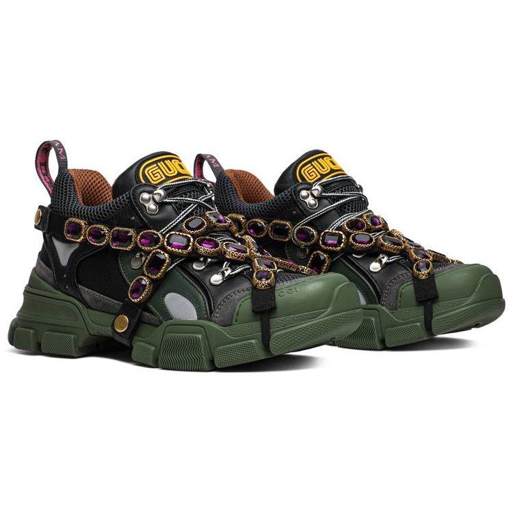 Gucci Wmns Flashtrek Crystals 'Green' Women's 537355 GGZ30 1261