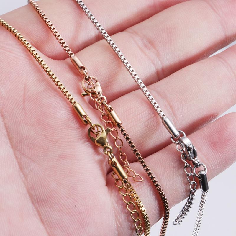 Stainless Steel Vacuum-Plated Color Chain Jewelry with Small Pendant