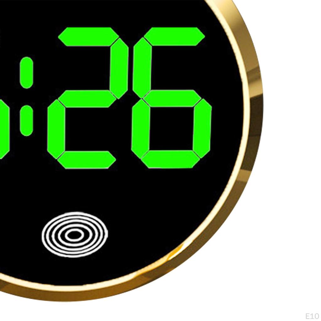 Car Dashboard Time Display Electronic Clock for Vehicles Touch Activated Round Accessory
