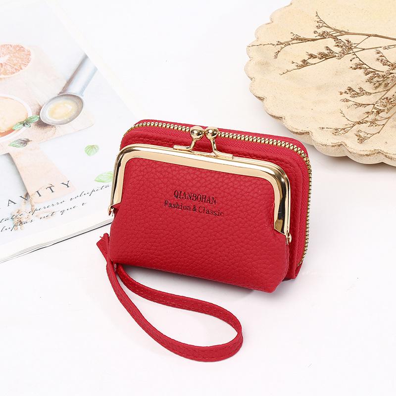 Korean Style Women's Wristlet Wallet - Accordion Coin Purse with Multi-card Slots