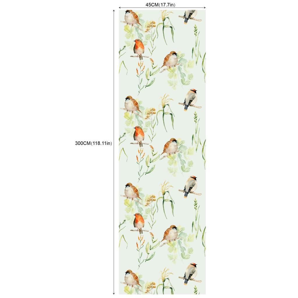 Self Adhesive Wallpapers Home Decor Bird on the Tree Pattern Bedroom Background Wallpaper Furniture Decorative Sticker