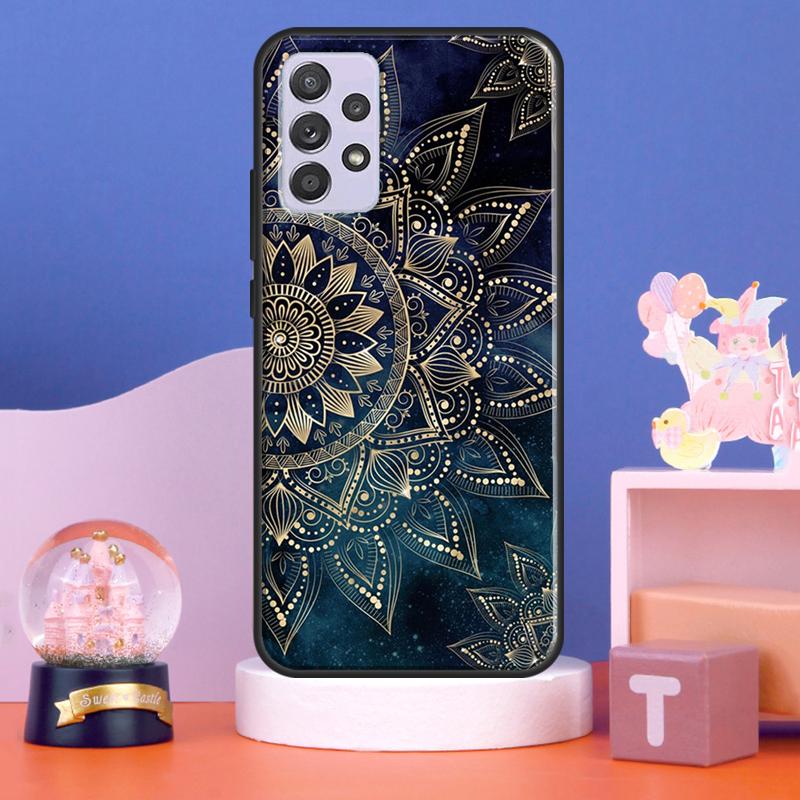 Luxury Gold Foil Art Case For Samsung Galaxy A54 A34 A14 A15 A35 A55 A16 A26 A36 A56 A52 A12 A32 A13 A33 A53 A17