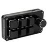 Mechanical Gaming Mini Keypad with Programmable Macro USB Shortcut Multifunction Keyboard for PC Computer Gaming 6-Key One-Handed Keyboard, Knob,
