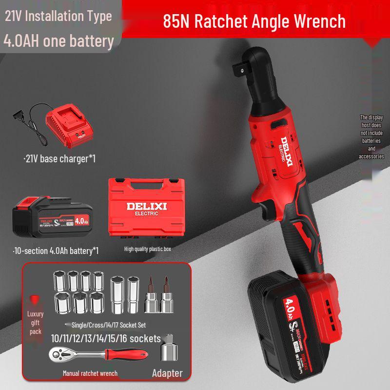 Delixi 90° Right Angle Lithium Ratchet Wrench - Commercial Electric Tool