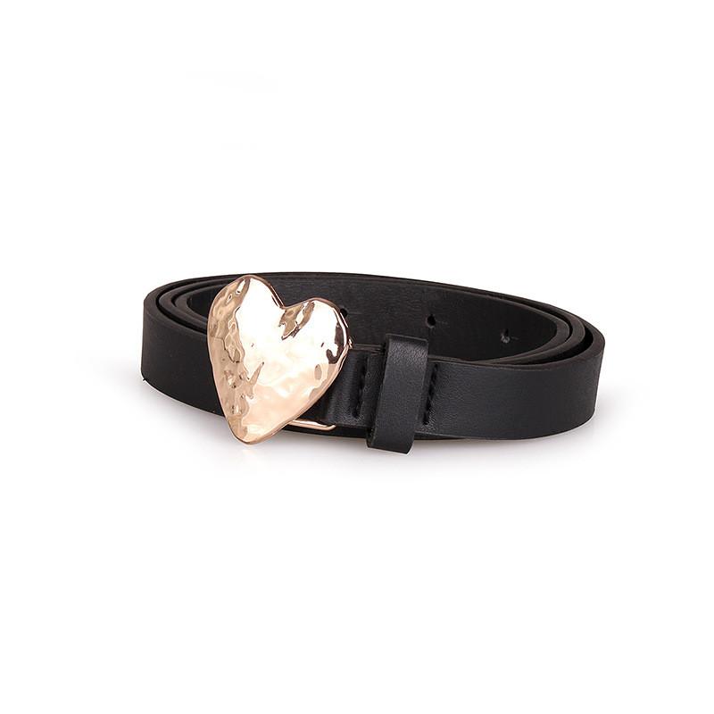 Romantic Heart Pattern Belt With Alloy Fastener For Spring Wear