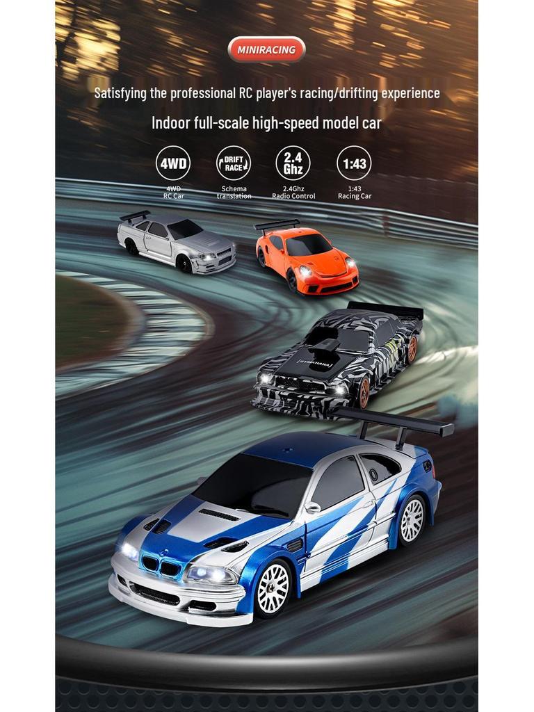 1:43 Scale Drift RC Car - Four-Wheel Drive, Indoor Mini Toy for Kids