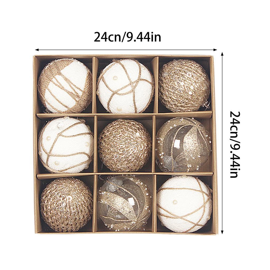 Christmas Ball Ornaments Set Multi Styles Not Easy To Deform Lightweight Ball Suitable for Holiday Wedding Party