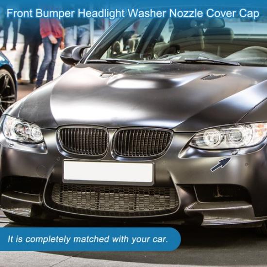 Front Left Bumper Headlight Washer Nozzle Cover Cap for BMW M3 08-13 Gloss Black