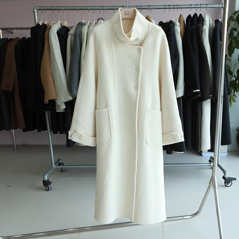 

Autumn and winter new woolen coat women s double-sided wool coat women s loose temperament double-sided woolen coat S recommends 100-125 easy to wear слонова кістка