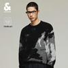 Jack & Jones Men's Chenille Gradient Jacquard Crew Neck Sweater