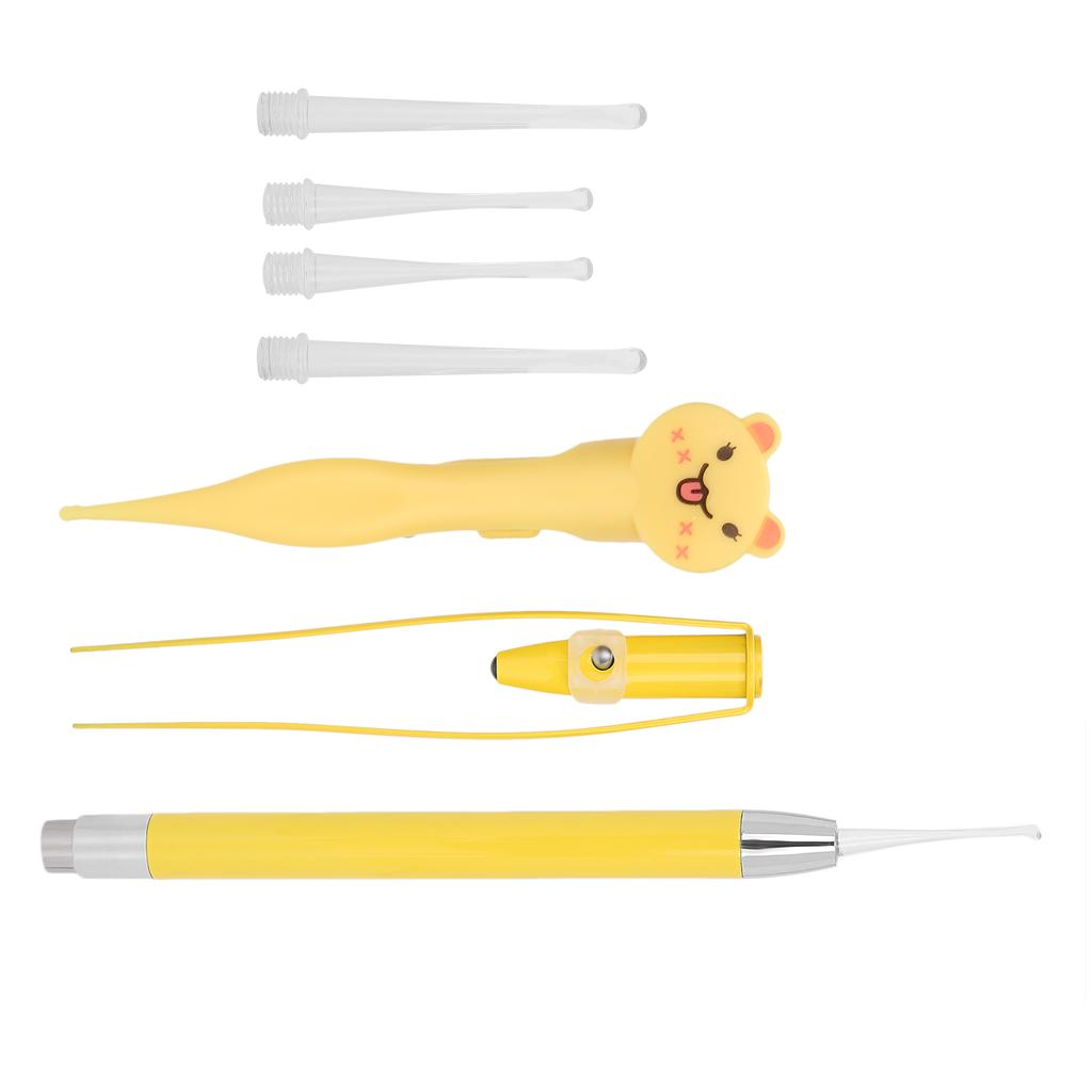 Luminous Ear Wax Removal Cleaning Kit Stainless Steel Nostril Ear Wax Tweezers Earwax Removal Set