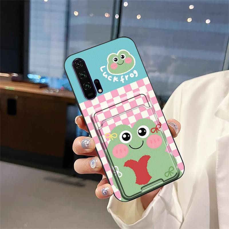 Protective Card Bag Phone Case For Huawei Honor 20 Pro Fashion Design Durable Cover Card Slot Waterproof Cartoon Cute