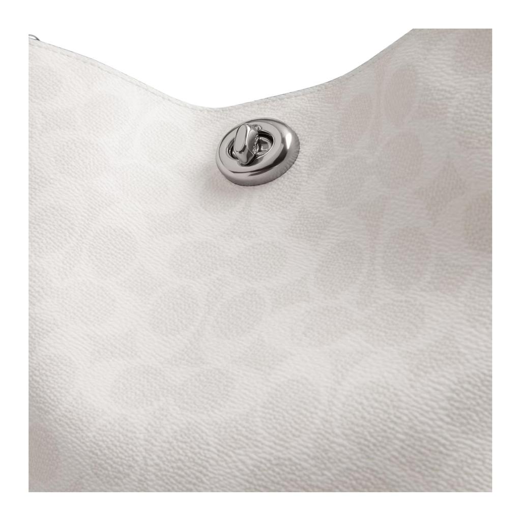 Coach Willow 28 Logo Print Bucket Bag Women Handbags Chalk-White CW882-LHXUN