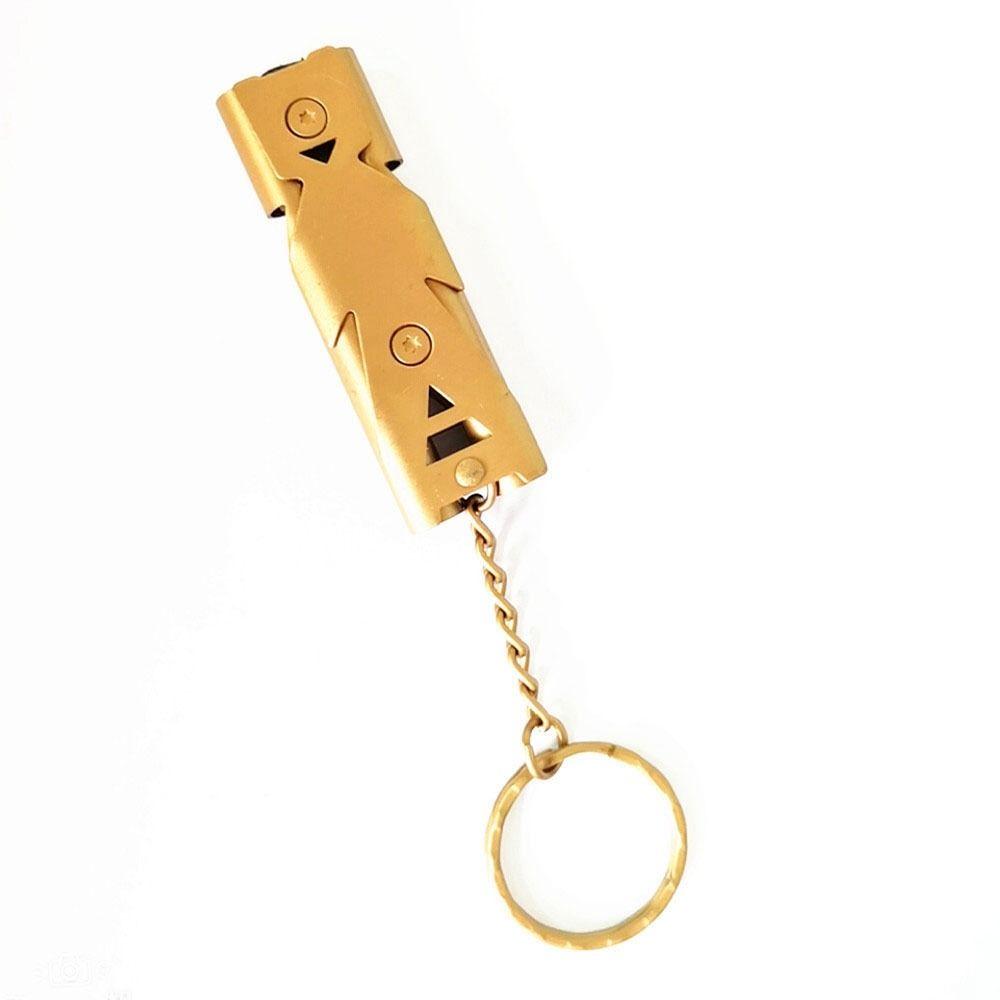 6 barev High Decibel Whistle z nerezové oceli Double Pipe Whistle Camping Turistický nástroj Outdoor Tool