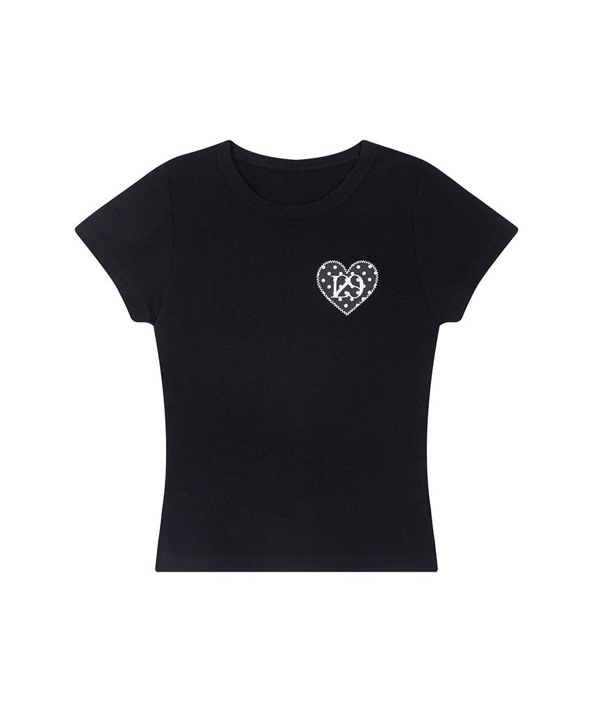 ILLIGO 129 Dot Fitted T-Shirt Black