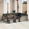 Garden Sofa Set 13 pcs Grey Poly Rattan