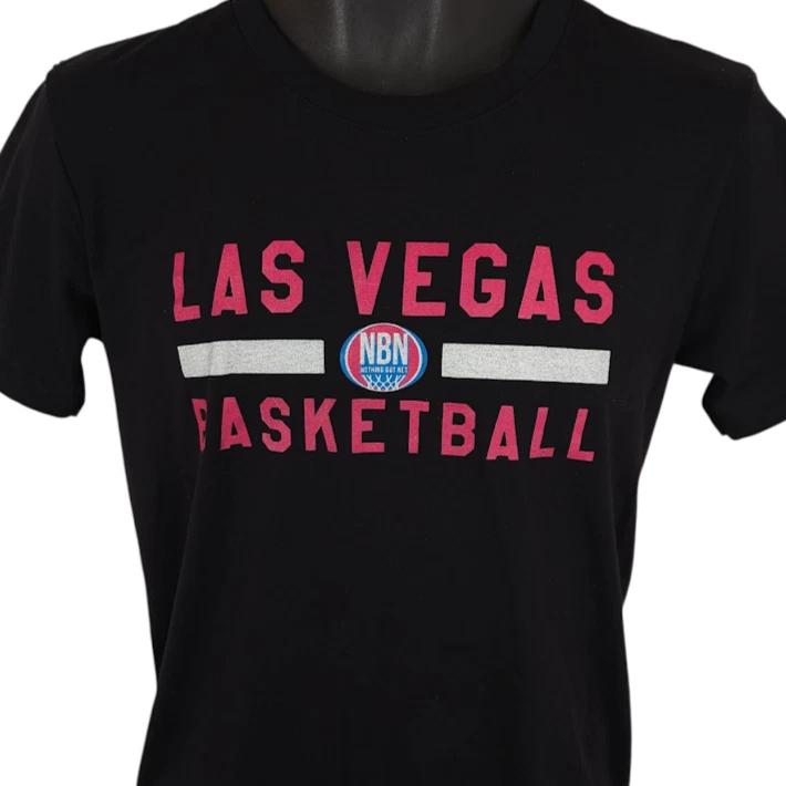 Las Vegas Basketball T Shirt Mens Size Small Black Nothing But Net NBT 4XL