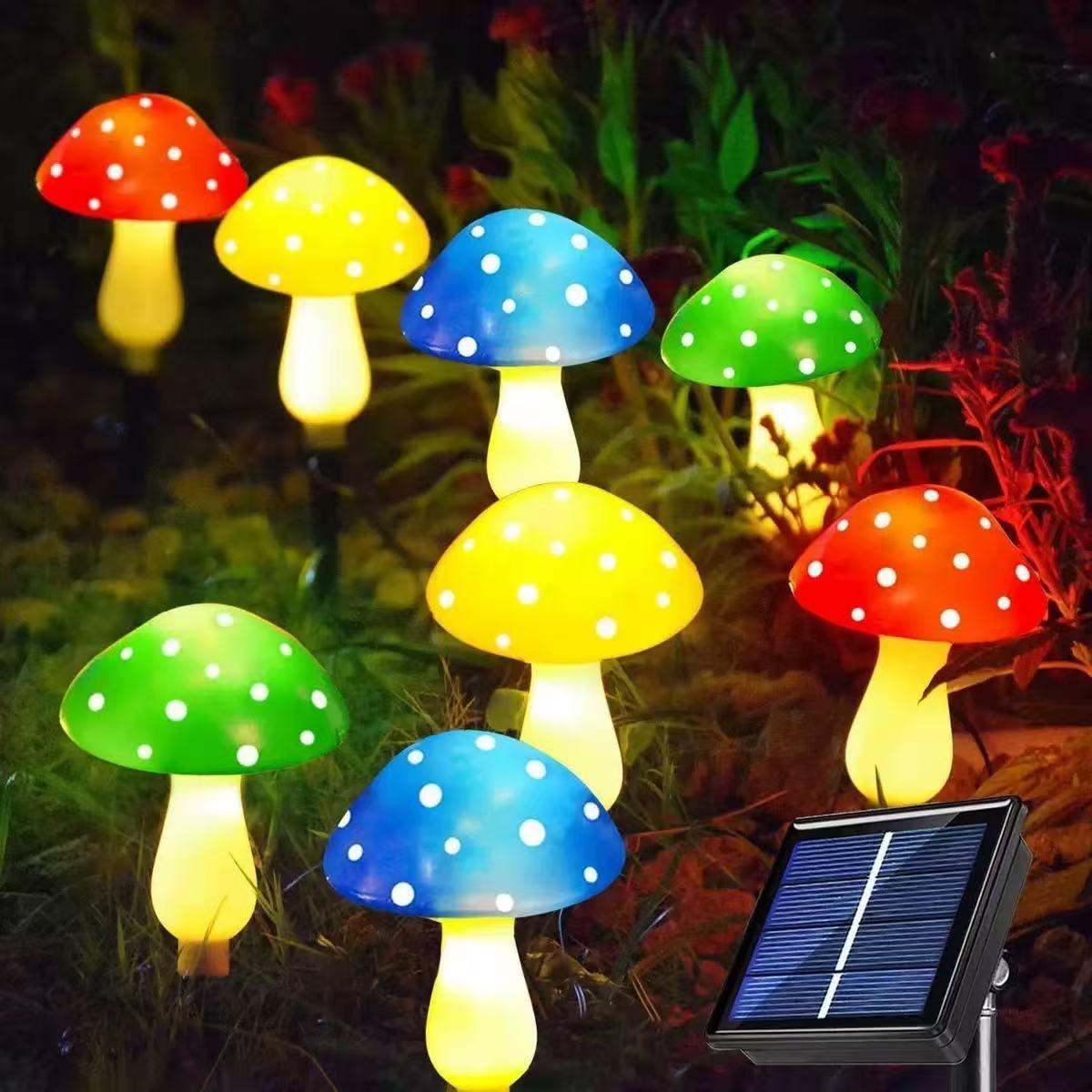 Solar Mushroom Outdoor Decorative Lamp for Garden and Lawn