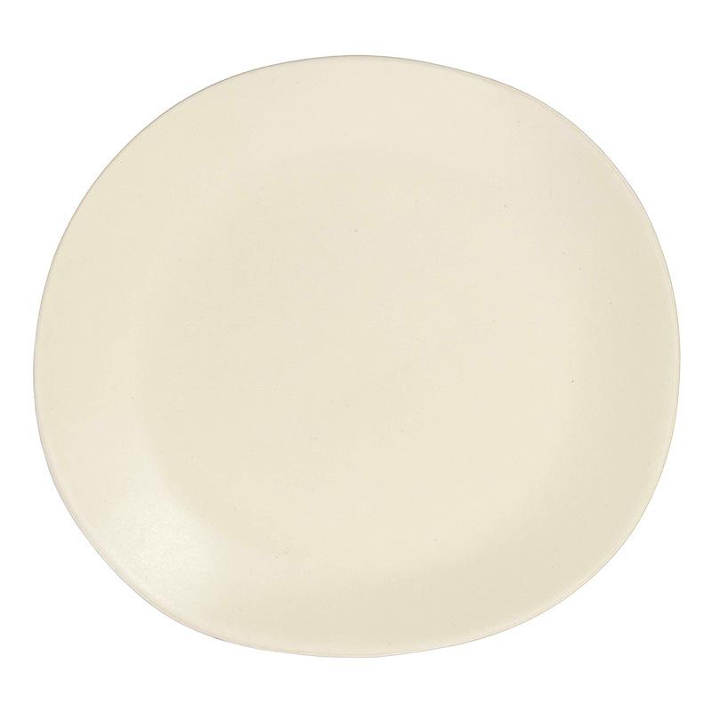 Solid Color Matte Ceramic Plate Minimalist Style Large Plate Household Vegetable Plate Salad Plate Restaurant Western Food Plate Tableware Plate