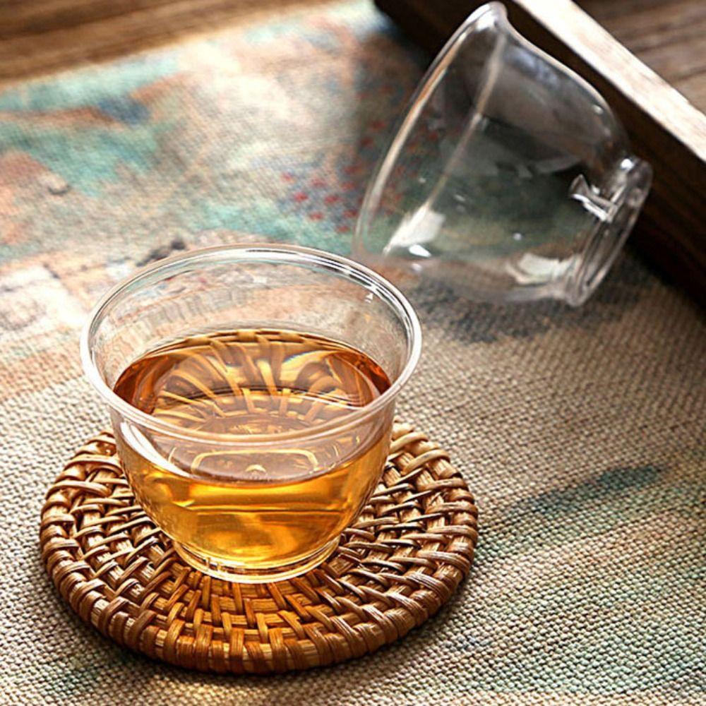 50pcs Disposable Shot Cup 60ml Kung Fu Tea Cup Drinkware Clear Plastic Tea Cup Office