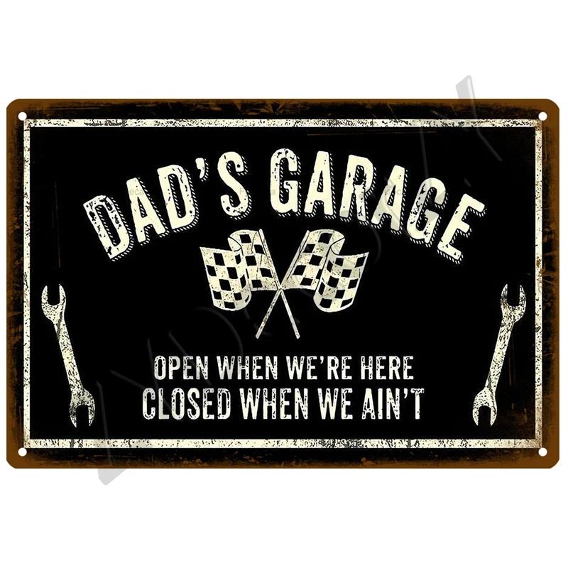 Garage Metal Sign House Plaque Metal Poster Tin Sign Plate Wall Posters Vintage Retro Aesthetic Room Decor Wall Art Decoration