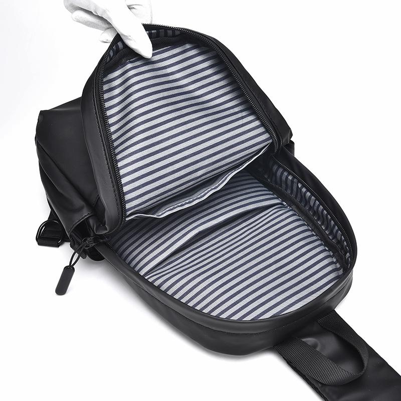 New men's breast bag simple trendy cool wear-resistant shoulder bag leisure travel portable business commuter messenger bag