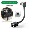 Right Angle CAT6 RJ45 Ethernet Extension Cable 1Pcs Male to Female Elbow for Narrow Space Network Port Extending