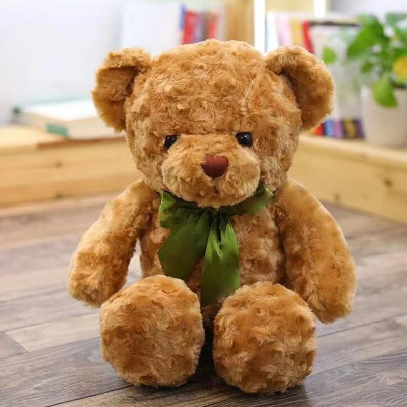 

30 см Плюшевая игрушка ручной работы Милый плюшевый мишка с меняющейся одеждой Набитый маленький коричневый мишка Мягкая плюшевая кукла Детские рождественские подарки