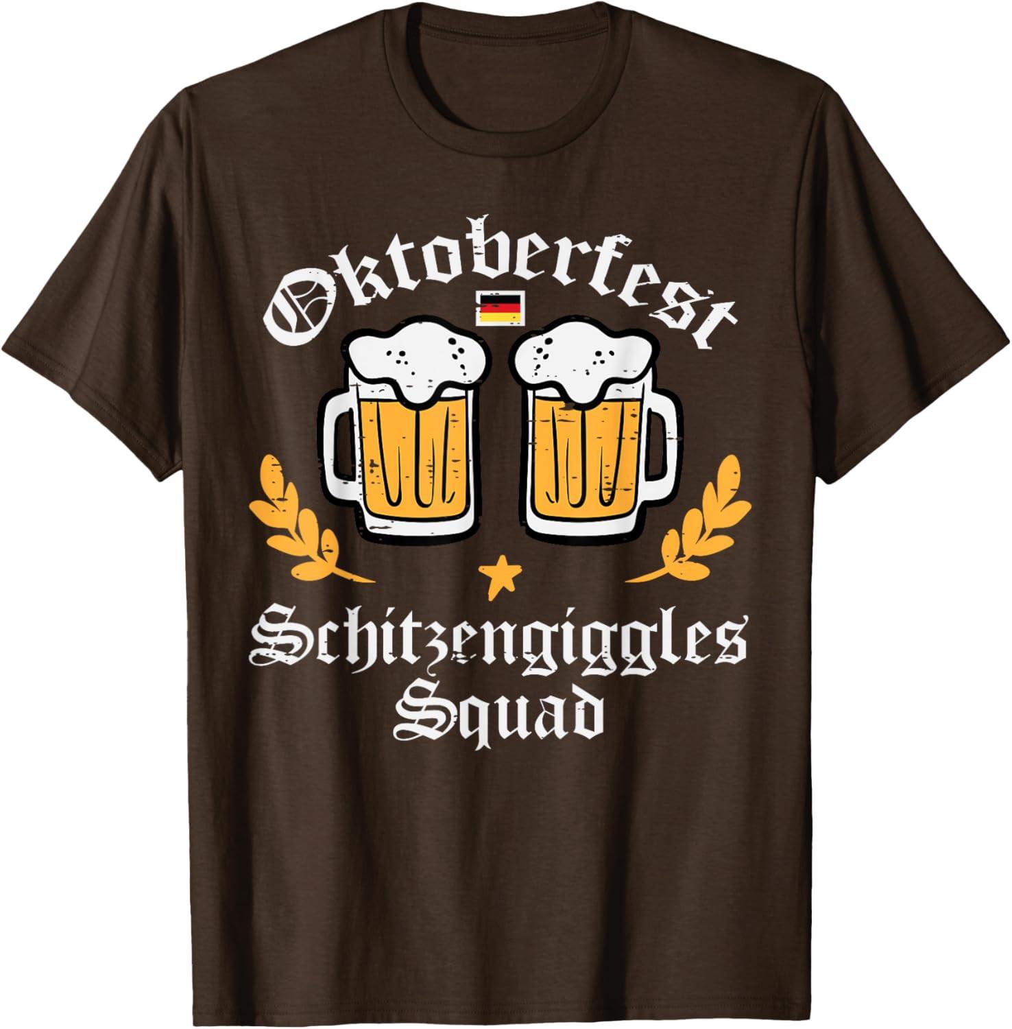 Oktoberfest Schitzengiggles Squad German Bavarian Men Women Unisex T-Shirt M