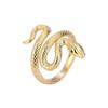 Korean Style Winding Green-eyed Snake Ring, Fashionable and High-end Geometric Trendy Index Finger Ring