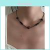 Geometric Tiger Eye Bead Pendant Necklace With Handcrafted Design For Unisex Fashion Accessory