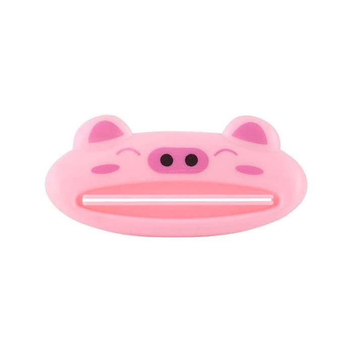 Presse Tube Distributeur de Dentifrice - SHOP-STORY - Cochon Rose - Économique - Hygiénique - Universel