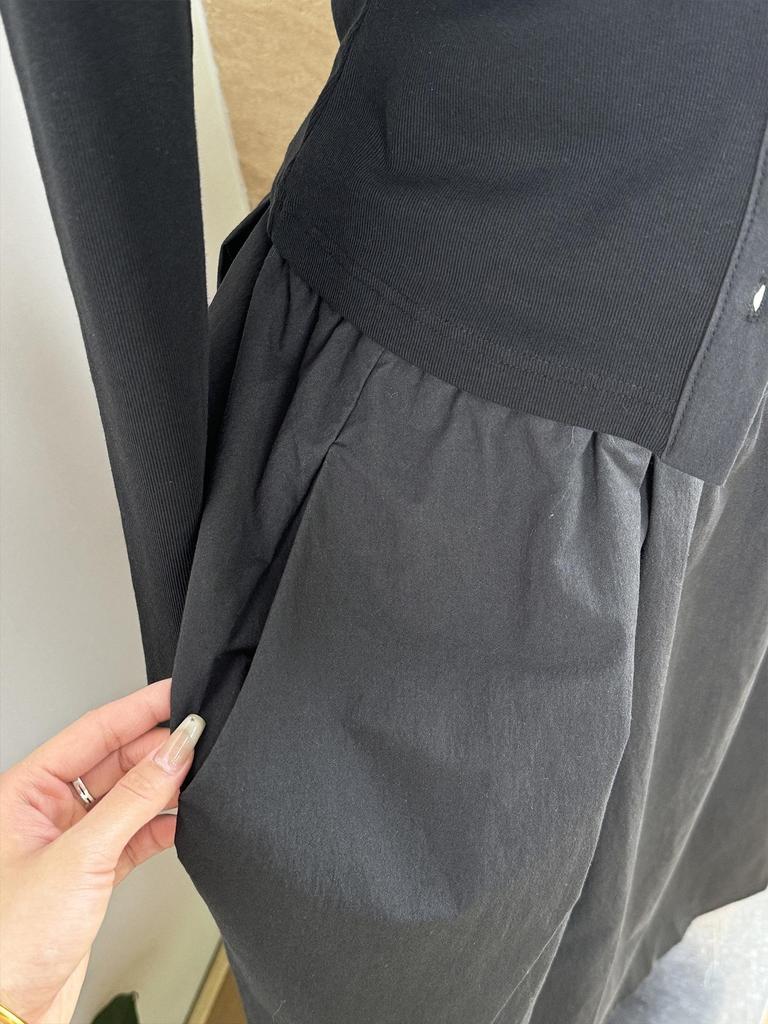 W magazynie: Zestaw dwuczęściowy Miu Series Inteligentny Design Kardigan i Spódnica Parasolowa z Niskim Stanem