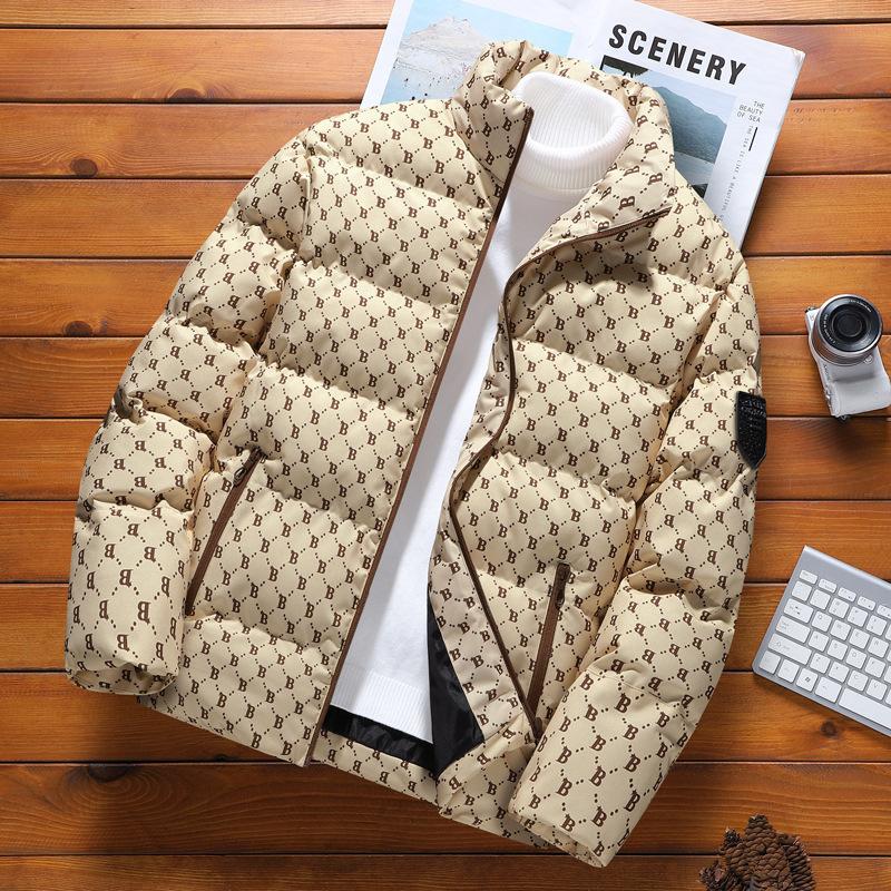 

Осень-зима 2025 легкая мужская хлопковая одежда повседневный тренд короткая клетчатая красивая мужская куртка с утолщенным карманом XXXXXL хаки