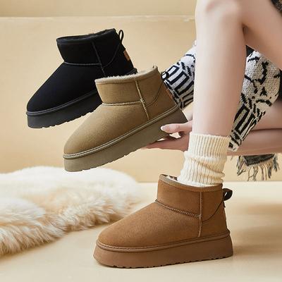 Fashion Warm Platform Snow Boots Women's Winter Velvet Thickened New Cotton Shoes Women's