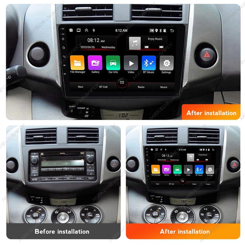 Navifly 2din Radio Auto Android Player Multimedia Video Navigație GPS Pentru Toyota RAV4 Rav 4 2005-2013 Carplay Stereo Unitate Principală
