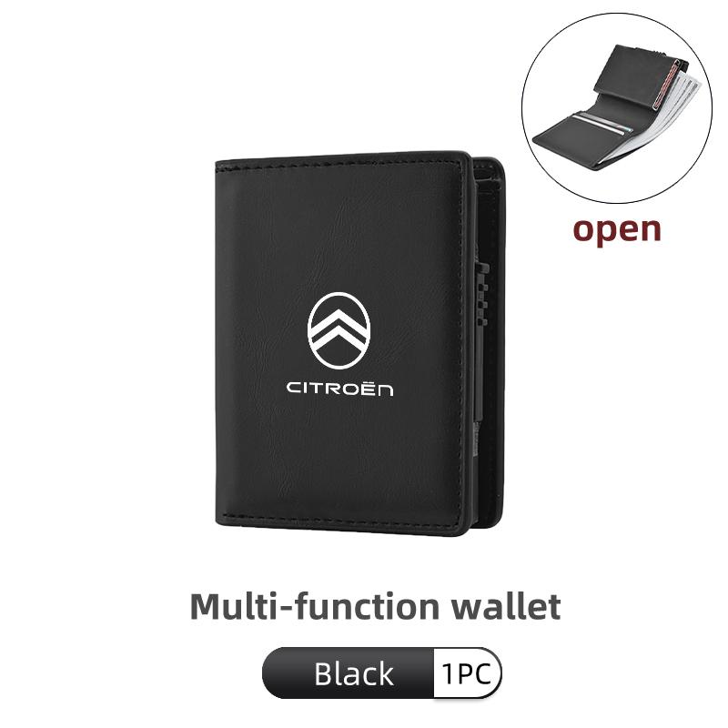 

Car Credit Card Holder Case Leather Multi-card Slot Wallet Credit Card Case Coin Wallet Holder For Citroen C4 C3 C5 C2 Celysee
