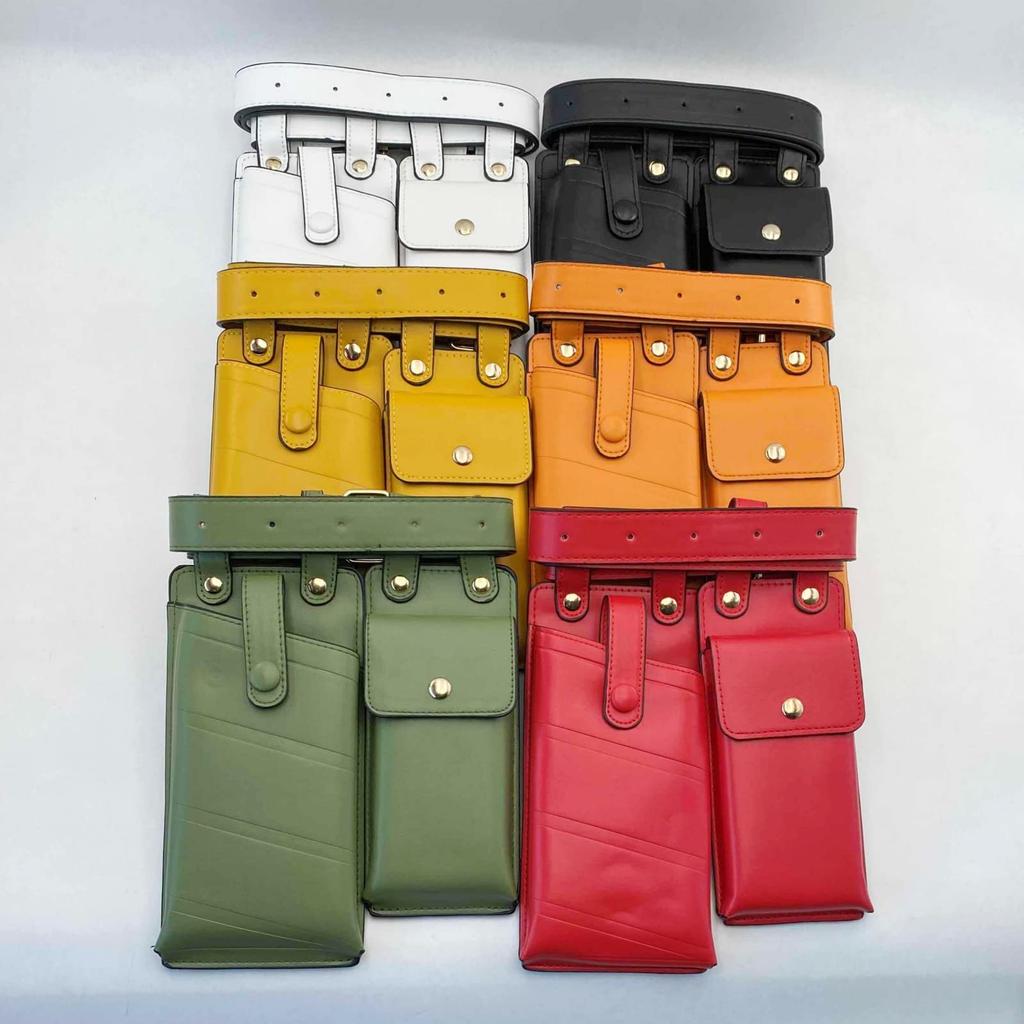 Lunari Belt Belt Waist Shoulder Small Waist Bag Bag, Pouch, Pouch, Bag, (Orange)