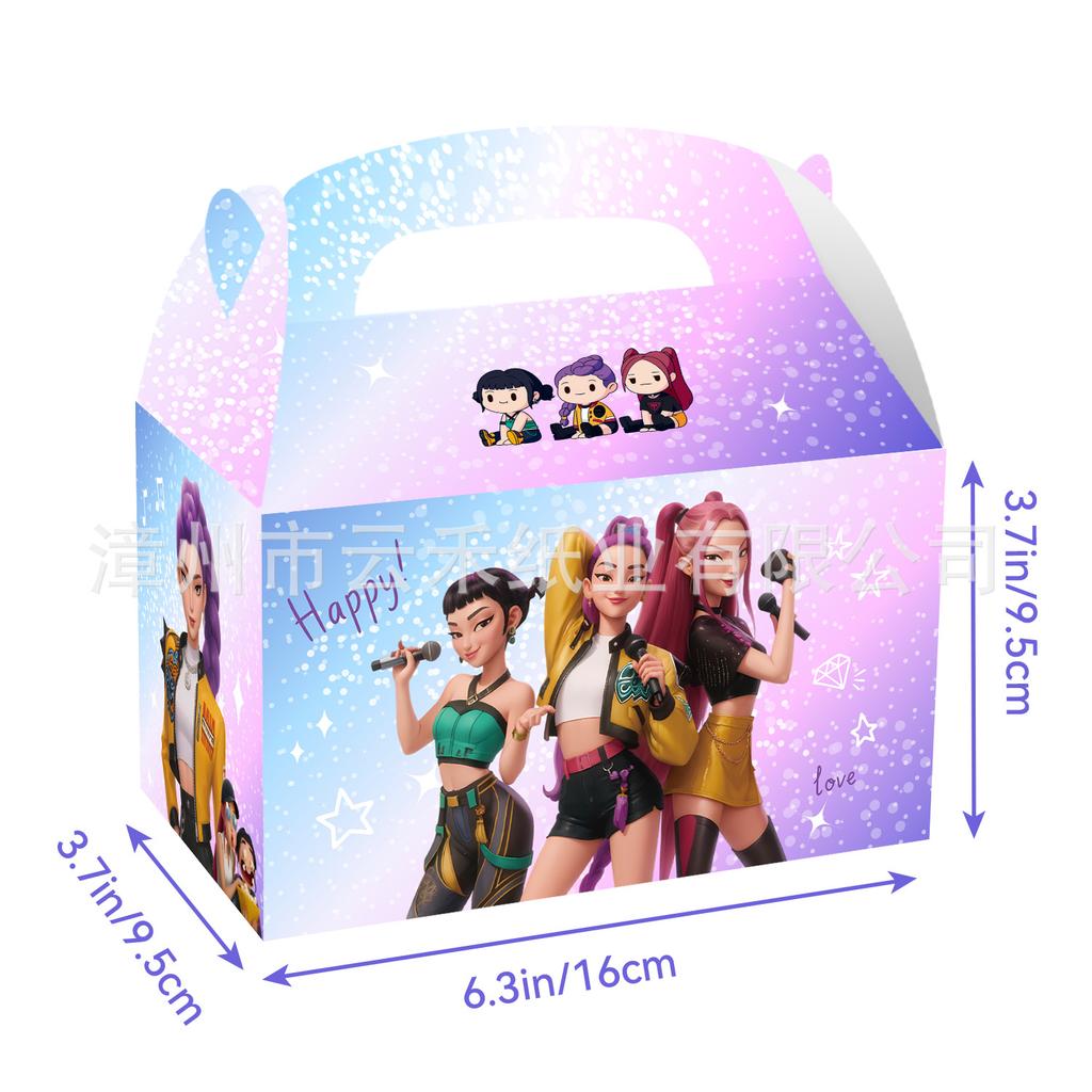 12 Stück Set Kpop Dämonenjäger Süßigkeiten Papiertüte Rumi Mira Zoey Saja Jungen Handtasche Geschenkverpackungsbeutel Party Einladungskarten Kinderfreundlich Unterhaltsam Spaß