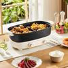 220V Non Stick Electric Hotpot Household Mandarin Duck Split Multi Functional  Electric Boiling Pot