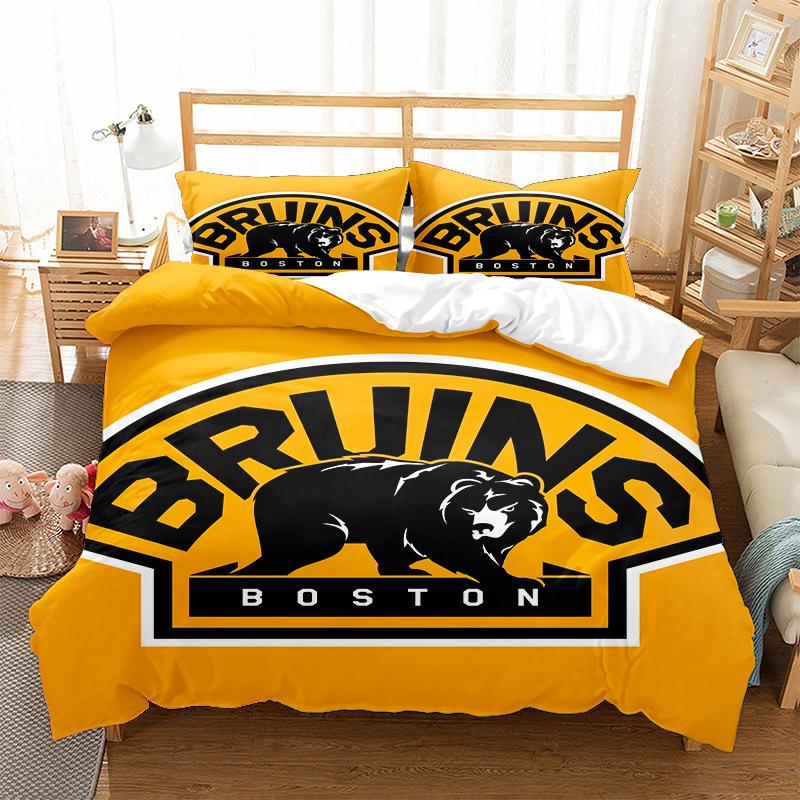 Alphanumeric Logo Digital Printing Quilt Cover Pillowcase Bed Three-Piece Set