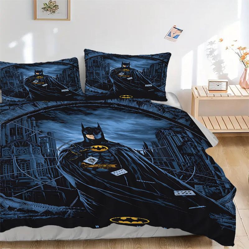 

3pcs Batman Duvet Cover Set (1 Duvet Cover + 2 Pillowcases, No Core) - Comfortable, And Breathable Bedroom Decoration yy251104030 135x200cm