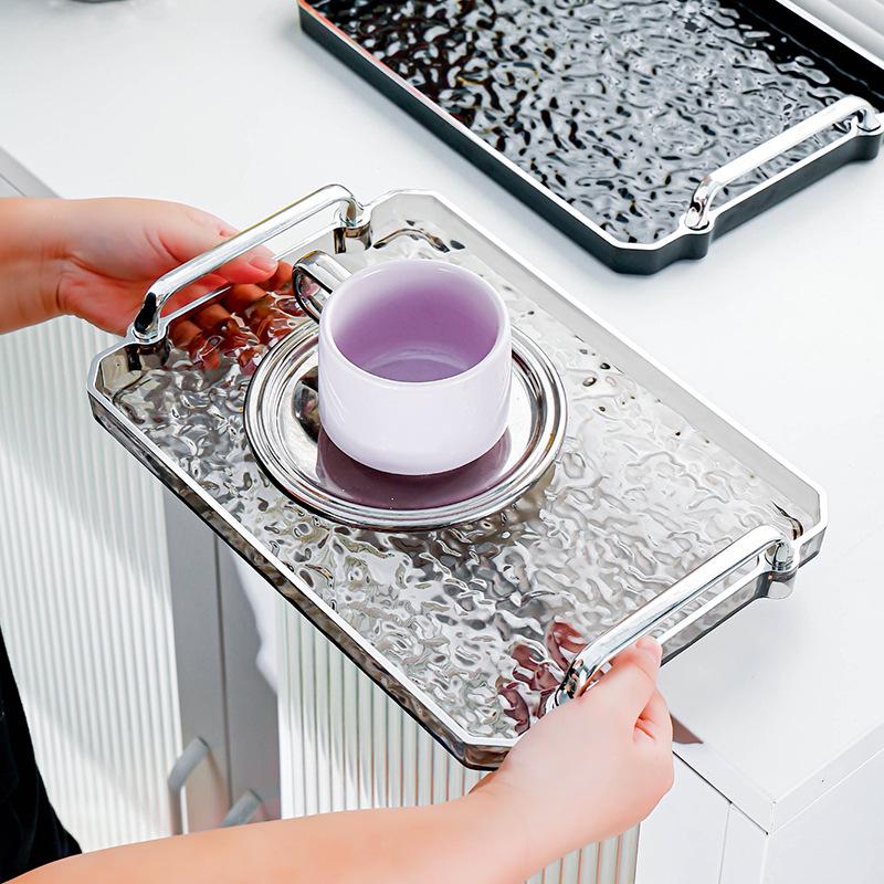 Rectangular Tea and Dessert Tray Set for Living Room or Salon