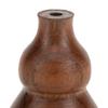 Mini Wooden Vase Natural Walnut Gourd Shape Vase Desktop Small Wood Bud Vase for Living Room Desk Shelf Home Decor