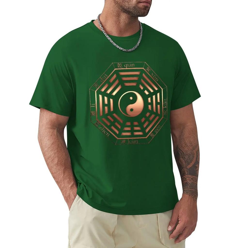 Pa-Kua Yin Yang China Tai Chi Yin Yang Men T Shirts Tao Buddhist Chinese Unique Tee Shirt T-Shirts Cotton Clothing