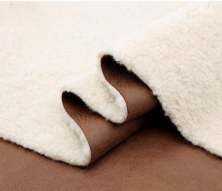 Suede Velvet Composite Lamb Wool Fabric Winter Thickening Warm for Diy Sewing Clothing  Wholesale Cloth