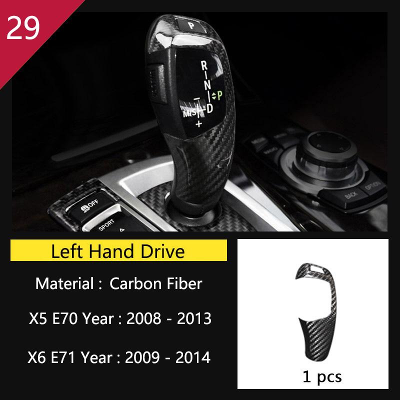 AAACH1 For BMW X5 X6 E70 E71 Accessories Car Interior Air Conditioning CD Console Panel Cover Decoration Trim Carbon Fiber Car Styling