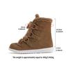 2025 Winter New Lace-up Warm Cotton Shoes Women's Flat Fleece Thickened Plus Size Snow Boots