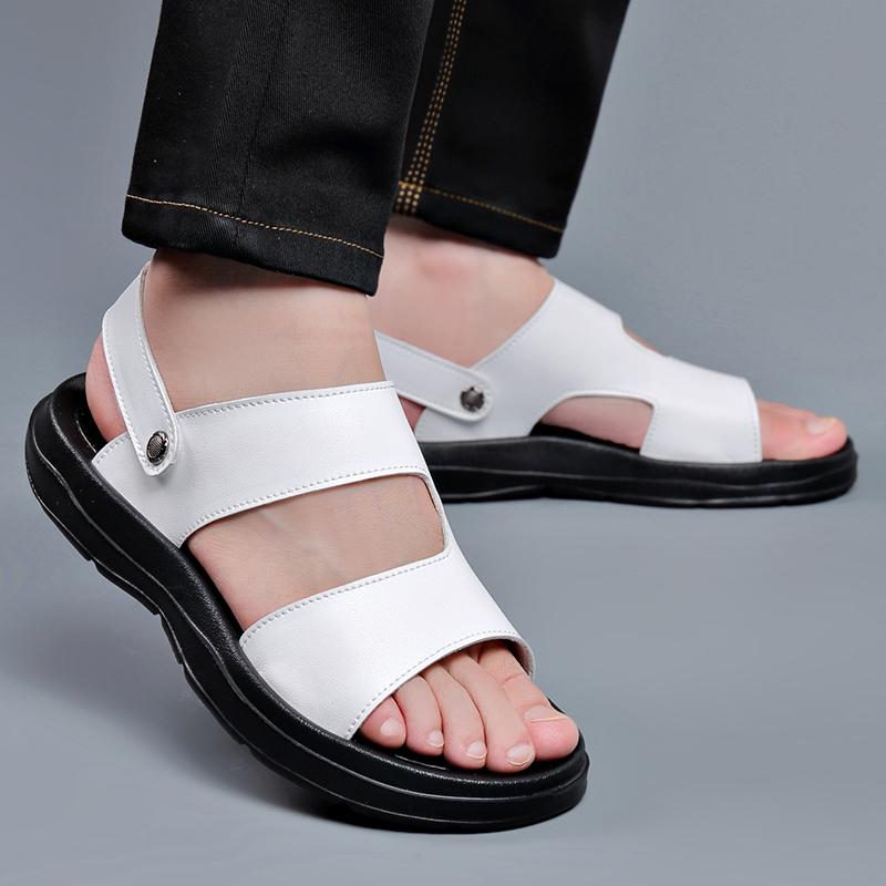 New Summer Classic White Leisure Beach Shoes Holiday Male Wading Aqua Sandals Outdoor Male All-match Comfortable Casual Sandals