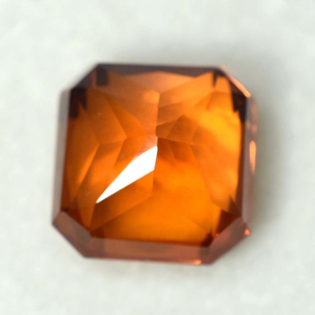Ring Size 8.50 Ct Natural Orange SAPPHIRE Square Shape CERTIFIED Loose Gemstone Y-321143180